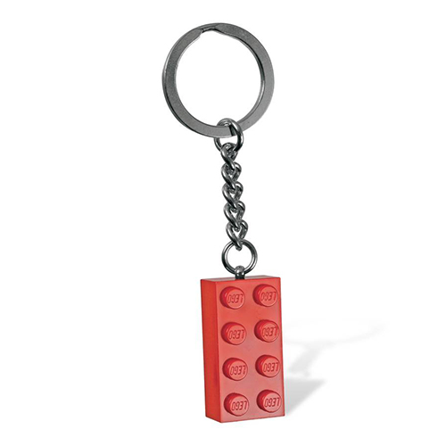 850154 جا کلیدی اورجینال قطعه لگو Earth Red Brick 2x4 Key Chain - تصویر 1