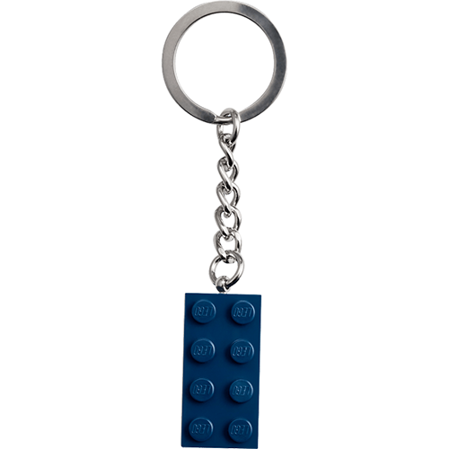 854237 جا کلیدی اورجینال قطعه لگو Earth Blue 2x4 Key Chain - تصویر 1
